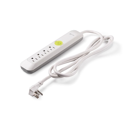 Easylife Tech Power Strip, Surge, 6 ft., White 0-2627